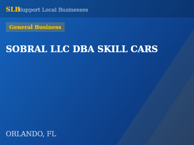 SOBRAL LLC DBA SKILL CARS — General Business in ORLANDO, FL