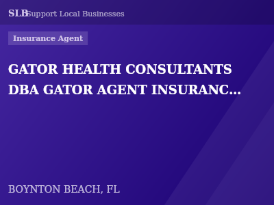 GATOR HEALTH CONSULTANTS DBA GATOR AGENT INSURANCE AGENCY, — Insurance Agent in BOYNTON BEACH, FL