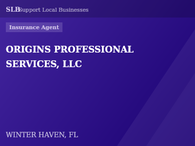 ORIGINS PROFESSIONAL SERVICES, LLC — Insurance Agent in WINTER HAVEN, FL