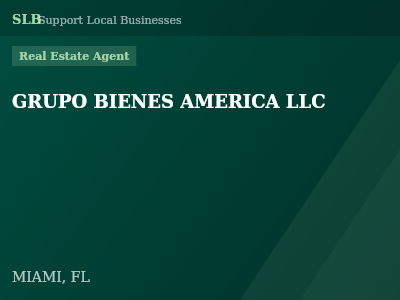 GRUPO BIENES AMERICA LLC — Real Estate Agent in MIAMI, FL