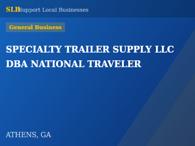 SPECIALTY TRAILER SUPPLY LLC DBA NATIONAL TRAVELER — General Business in ATHENS, GA