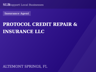 PROTOCOL CREDIT REPAIR & INSURANCE LLC — Insurance Agent in ALTEMONT SPRINGS, FL