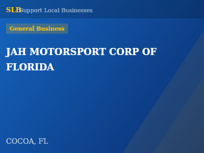 JAH MOTORSPORT CORP OF FLORIDA — General Business in COCOA, FL