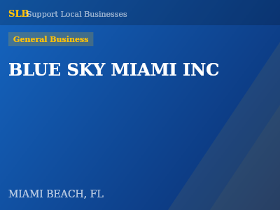 BLUE SKY MIAMI INC — General Business in MIAMI BEACH, FL