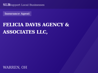 FELICIA DAVIS AGENCY & ASSOCIATES LLC, — Insurance Agent in WARREN, OH