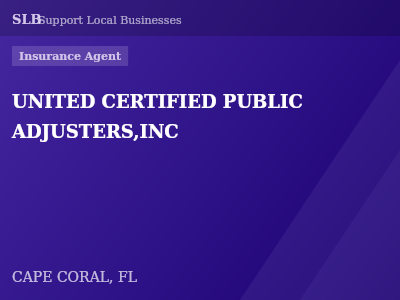 UNITED CERTIFIED PUBLIC ADJUSTERS,INC — Insurance Agent in CAPE CORAL, FL