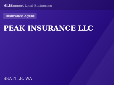 PEAK INSURANCE LLC — Insurance Agent in SEATTLE, WA
