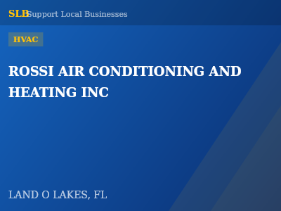 ROSSI AIR CONDITIONING AND HEATING INC — HVAC in LAND O LAKES, FL