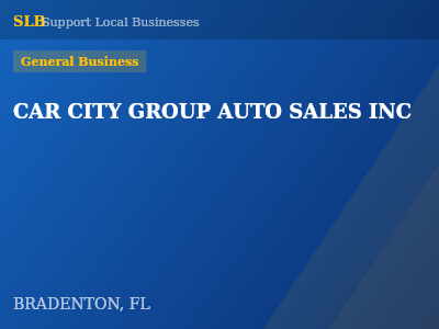 CAR CITY GROUP AUTO SALES INC — General Business in BRADENTON, FL