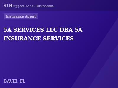5A SERVICES LLC DBA 5A INSURANCE SERVICES — Insurance Agent in DAVIE, FL