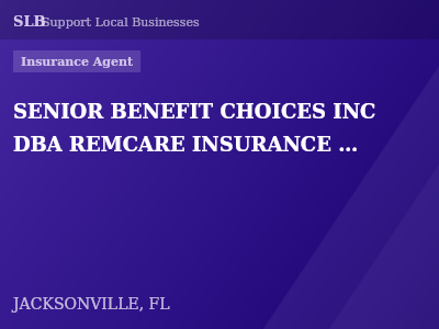 SENIOR BENEFIT CHOICES INC DBA REMCARE INSURANCE AGENCY — Insurance Agent in JACKSONVILLE, FL