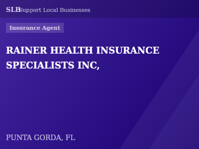 RAINER HEALTH INSURANCE SPECIALISTS INC, — Insurance Agent in PUNTA GORDA, FL