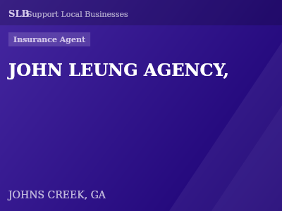 JOHN LEUNG AGENCY, — Insurance Agent in JOHNS CREEK, GA