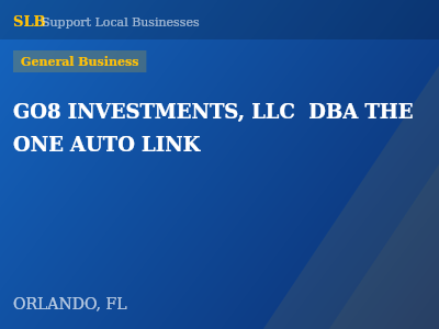 GO8 INVESTMENTS, LLC  DBA THE ONE AUTO LINK — General Business in ORLANDO, FL