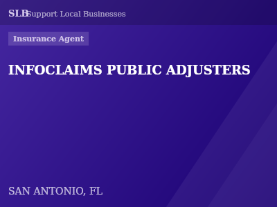 INFOCLAIMS PUBLIC ADJUSTERS — Insurance Agent in SAN ANTONIO, FL