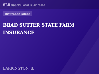 BRAD SUTTER STATE FARM INSURANCE — Insurance Agent in BARRINGTON, IL