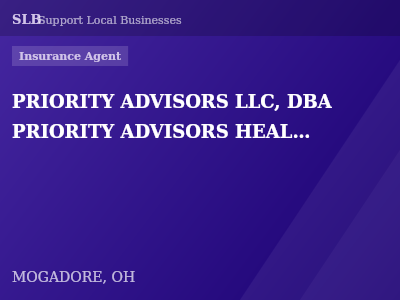 PRIORITY ADVISORS LLC, DBA PRIORITY ADVISORS HEALTH INSURANCE — Insurance Agent in MOGADORE, OH