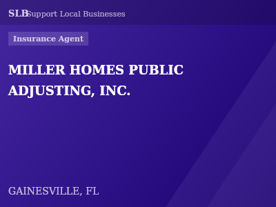 MILLER HOMES PUBLIC ADJUSTING, INC. — Insurance Agent in GAINESVILLE, FL
