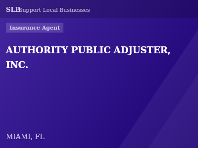 AUTHORITY PUBLIC ADJUSTER, INC. — Insurance Agent in MIAMI, FL