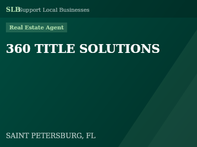 360 TITLE SOLUTIONS — Real Estate Agent in SAINT PETERSBURG, FL