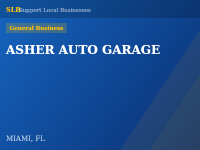 ASHER AUTO GARAGE — General Business in MIAMI, FL