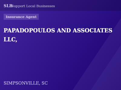PAPADOPOULOS AND ASSOCIATES LLC, — Insurance Agent in SIMPSONVILLE, SC