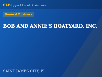 BOB AND ANNIE'S BOATYARD, INC. — General Business in SAINT JAMES CITY, FL