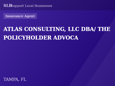 ATLAS CONSULTING, LLC DBA/ THE POLICYHOLDER ADVOCA — Insurance Agent in TAMPA, FL