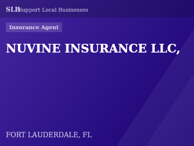 NUVINE INSURANCE LLC, — Insurance Agent in FORT LAUDERDALE, FL