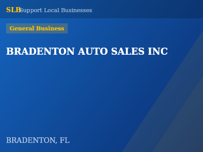 BRADENTON AUTO SALES INC — General Business in BRADENTON, FL
