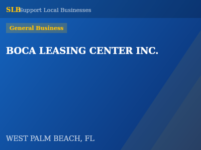 BOCA LEASING CENTER INC. — General Business in WEST PALM BEACH, FL