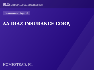 AA DIAZ INSURANCE CORP, — Insurance Agent in HOMESTEAD, FL
