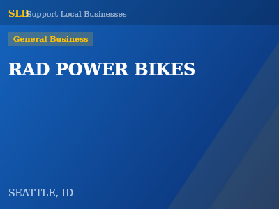 RAD POWER BIKES — General Business in SEATTLE, ID