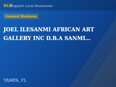 JOEL ILESANMI AFRICAN ART GALLERY INC D.B.A SANMI AUTO EXPRESS — General Business in TAMPA, FL