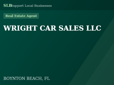 WRIGHT CAR SALES LLC — Real Estate Agent in BOYNTON BEACH, FL