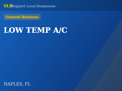 LOW TEMP A/C — General Business in NAPLES, FL