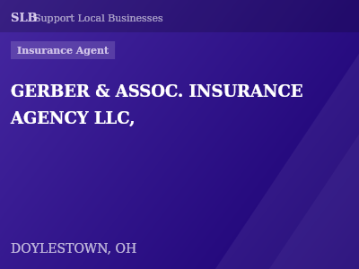 GERBER & ASSOC. INSURANCE AGENCY LLC, — Insurance Agent in DOYLESTOWN, OH