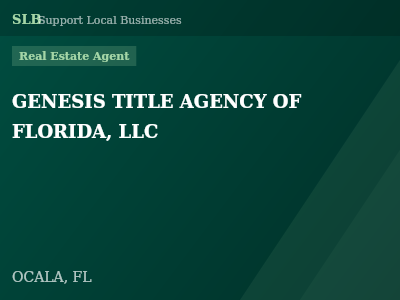 GENESIS TITLE AGENCY OF FLORIDA, LLC — Real Estate Agent in OCALA, FL