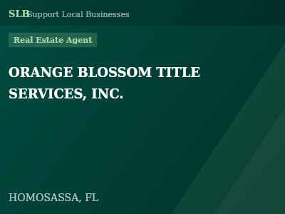 ORANGE BLOSSOM TITLE SERVICES, INC. — Real Estate Agent in HOMOSASSA, FL