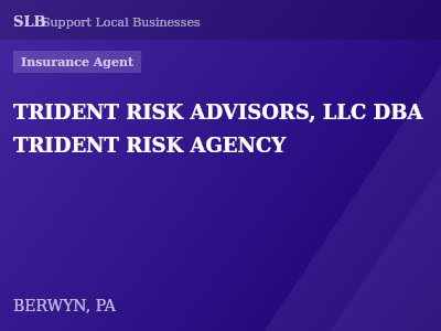 TRIDENT RISK ADVISORS, LLC DBA TRIDENT RISK AGENCY — Insurance Agent in BERWYN, PA