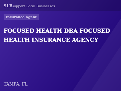 FOCUSED HEALTH DBA FOCUSED HEALTH INSURANCE AGENCY — Insurance Agent in TAMPA, FL
