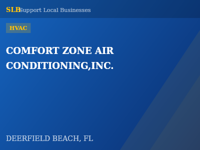 COMFORT ZONE AIR CONDITIONING,INC. — HVAC in DEERFIELD BEACH, FL