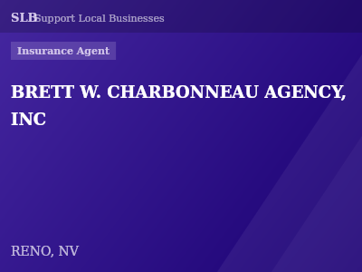 BRETT W. CHARBONNEAU AGENCY, INC — Insurance Agent in RENO, NV