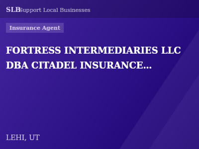 FORTRESS INTERMEDIARIES LLC DBA CITADEL INSURANCE BROKERAGE — Insurance Agent in LEHI, UT