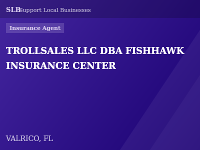 TROLLSALES LLC DBA FISHHAWK INSURANCE CENTER — Insurance Agent in VALRICO, FL