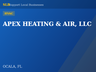 APEX HEATING & AIR, LLC — HVAC in OCALA, FL