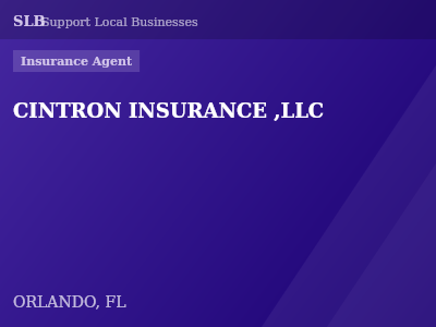 CINTRON INSURANCE ,LLC — Insurance Agent in ORLANDO, FL