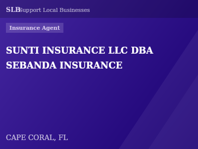 SUNTI INSURANCE LLC DBA SEBANDA INSURANCE — Insurance Agent in CAPE CORAL, FL