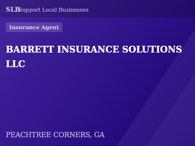 BARRETT INSURANCE SOLUTIONS LLC — Insurance Agent in PEACHTREE CORNERS, GA
