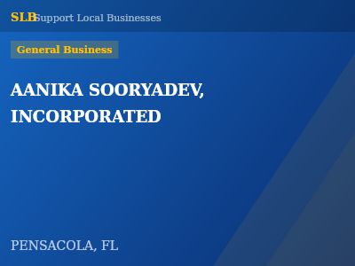 AANIKA SOORYADEV, INCORPORATED — General Business in PENSACOLA, FL